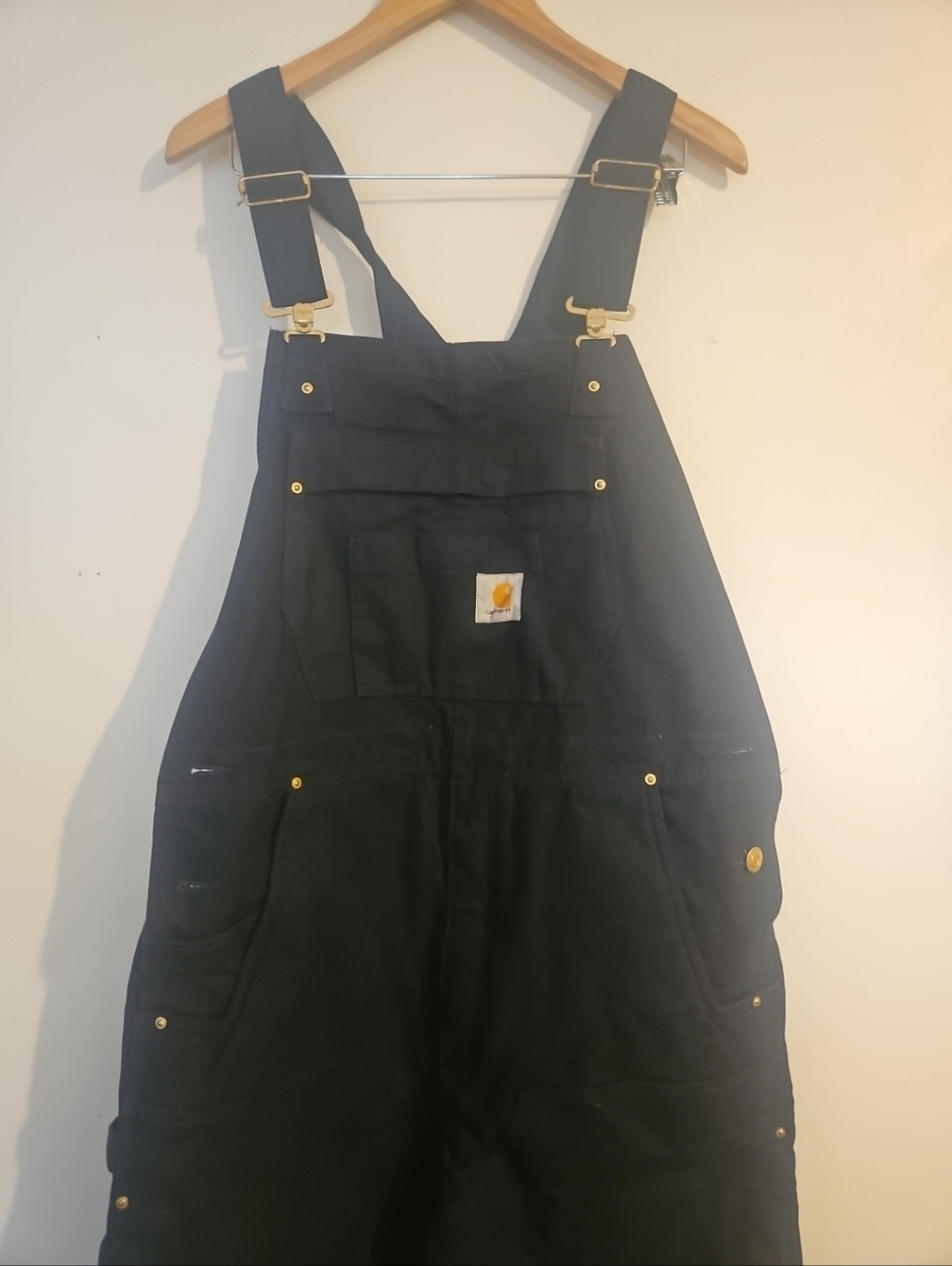 Carhartt Insulated Bib Overalls Mens M Dark Navy OR4393-M Loose Fit Worn Once - Picture 4 of 7